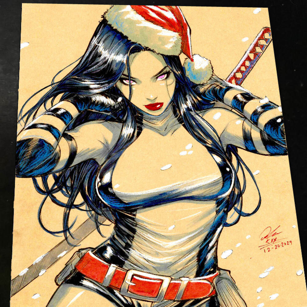 Psylocke Art Print Signed 8.5x11 | Art by Keyeske